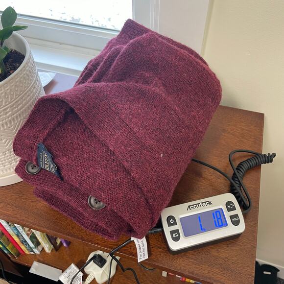 Pendleton Women Wool Cardigan Sweater Button Down Slightly Oversize Red Maroon S - Picture 16 of 16